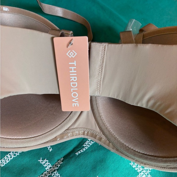 Third Love Classic Strapless Tan Women's Bra Size 34D - Picture 3 of 5